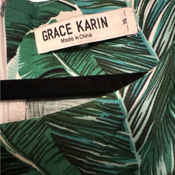 Grace Karin Tropical Leaf Print Sleeveless Dress – Size XL - Picture 3 of 3